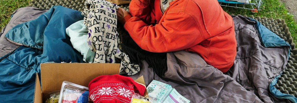 homeless woman